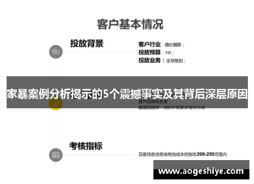 家暴案例分析揭示的5个震撼事实及其背后深层原因